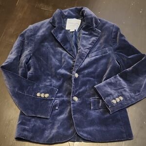Janie and Jack Navy Velvet Blazer